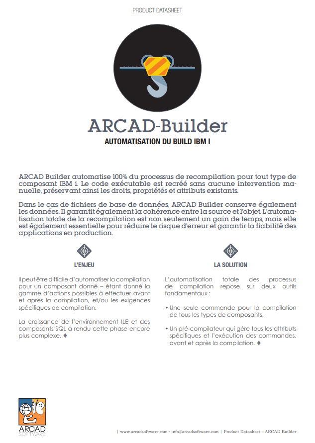 Arcad Builder FR Datasheet
