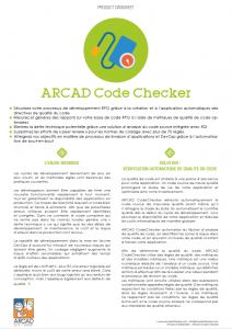 Arcad codechecker Datasheet - ARCAD CodeChecker