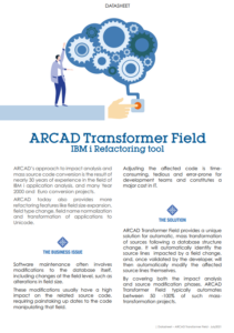 ARCAD TRansformer Field Datasheet Datasheet - ARCAD Transformer Field