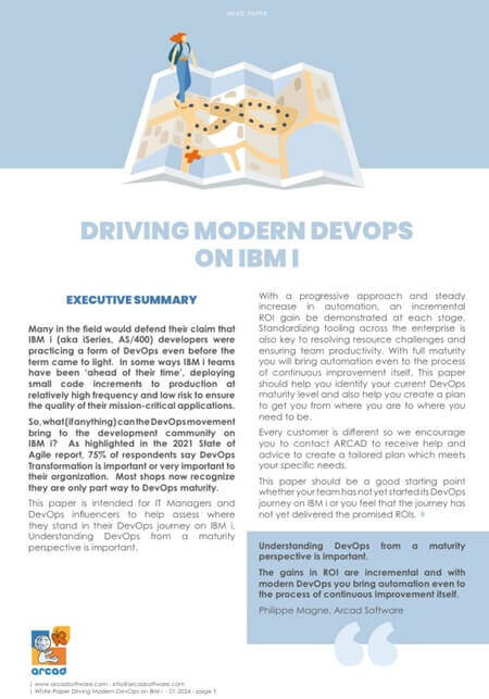 White paper Driving DevOps Maturity on IBM i