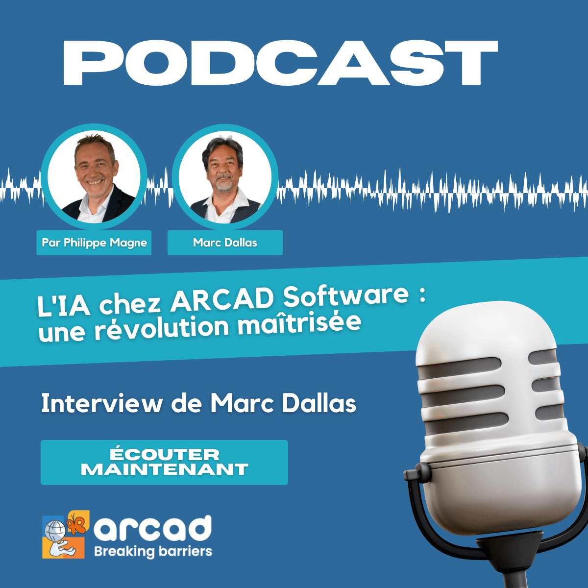 Bannière podcast Interview de Marc Dallas sur L'IA
