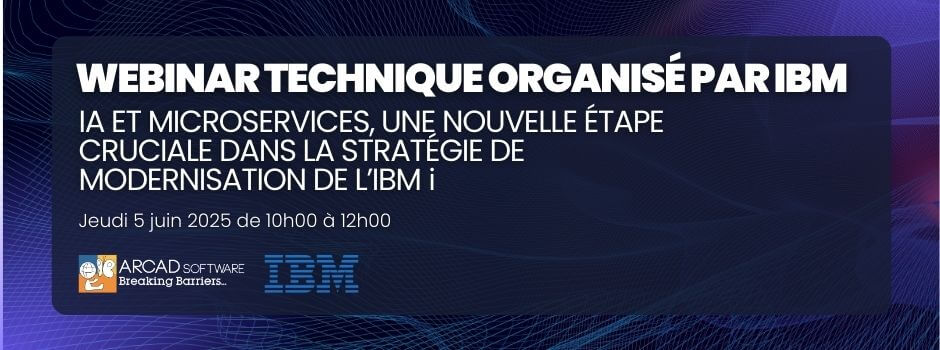 Bannière webinar modernisation IA IBM i