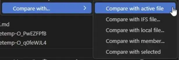 VS Code - Comparaison avec Code for IBM i