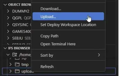 VS Code - Upload / Download de fichiers