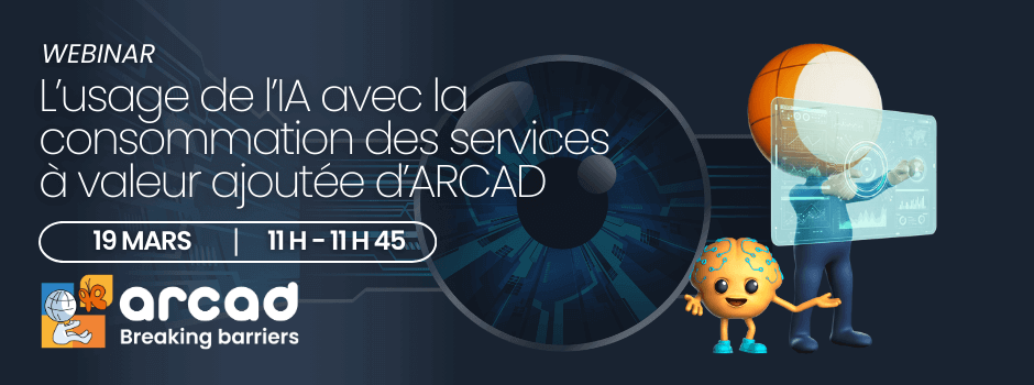 Banner webinar usage IA consommation avec valeur ajoutée ARCAD