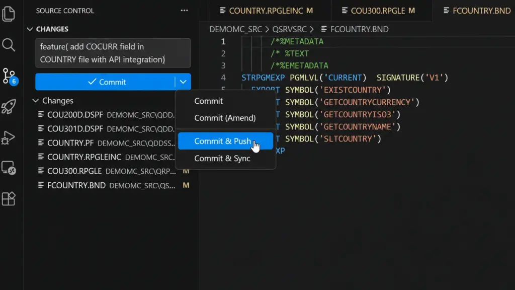 Publication nouvelle version via Git