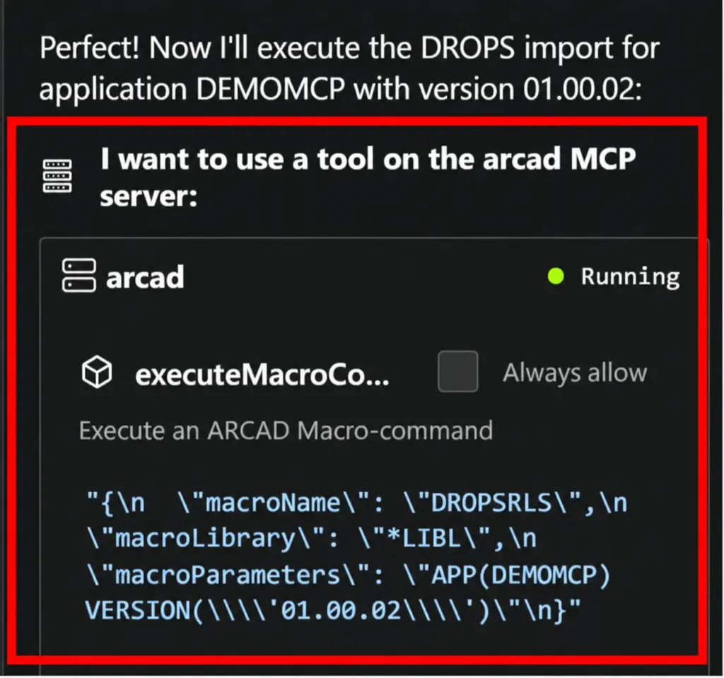 import de la nouvelle version depuis IBM i vers DROPS
