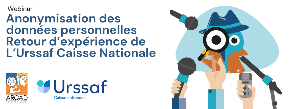 Bannière Webinar Anonymisation des données personnelles avec l'URSAFF